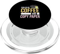 Alimenté par le café et le papier de copie Aide à l'enseignant Paraeducateur PopSockets PopGrip pour MagSafe