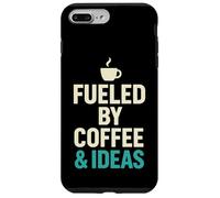 Alimenté par Le café et Les idées, Un penseur créatif Coque pour iPhone 7 Plus/8 Plus