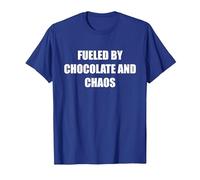 Alimenté par Le Chocolat et Le Chaos T-Shirt, Homme, Bleu Royal, M
