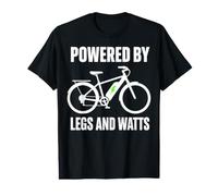 Alimenté par Legs and Watts Ebike Vélo électrique Cycliste T-Shirt Graphique avec Valeur