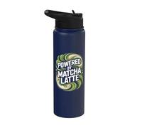 Alimenté par les amateurs de matcha latte Green Energy Stainless Steel Insulated Water Bottle