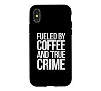 Alimenté par Les Amateurs de Podcast Coffee and True Crime Coque pour iPhone X/XS