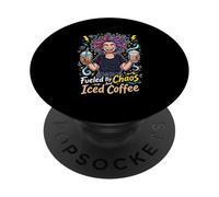 Alimenté par Les Amateurs d'humour du Chaos et du café glacé PopSockets PopGrip Adhésif