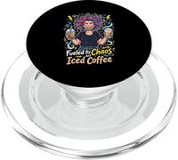 Alimenté par Les Amateurs d'humour du Chaos et du café glacé PopSockets PopGrip pour MagSafe