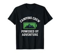 Alimenté par l'icône de Batterie Adventure Camping Crew T-Shirt