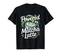 Alimenté par Matcha Latte T-Shirt Graphique avec Valeur, Homme, Noir, XL