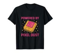 Alimenté par Pixel Dust années 90 Nostalgia Y2K Retro Gaming T-Shirt