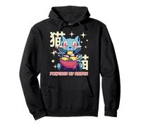 Alimenté par Ramen Retro Kawai Cat Lover Nouilles Bowl Sweat à Capuche