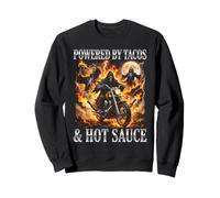 Alimenté par Tacos & Hot Sauce Funny Bootleg Rainbow Sweatshirt