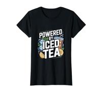 Alimenté par Une Boisson glacée au Citron et à la Menthe T-Shirt Graphique avec Valeur, Femme, Noir, M