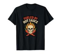 Alimenté par Une Sauce piquante crâne Piment Humour T-Shirt