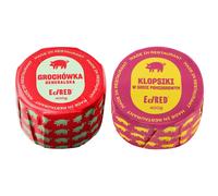 Aliments en conserve Ed Red - Potage aux pois chiches 400 g, Boulettes de viande à la sauce tomate 400 g