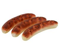 Aliments factice réalistes - Plats artificiels - Fastfood & Snack - Food factice / nourriture en plastique - Décoration (saucisse fritée - 3 pièces - 16,5 cm)