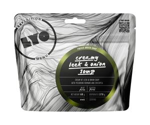 Aliments lyophilisées Soupe - crème d'oignons et de poireaux avec Pecorino Romano et pois chiches 60 g/250 kcal LYOFOOD