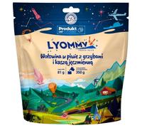 Aliments lyophilisés Bœuf à la bière, aux champignons et à l'orge perlée, 81 g / 335 kcal Lyommy