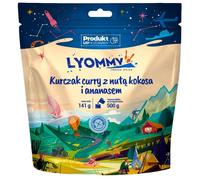 Aliments lyophilisés Poulet au curry, avec une touche de noix de coco et d'ananas, 141 g / 642 kcal Lyommy
