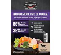 Aliments secs naturellement heureux avec ingrédients frais et super aliments, 100 % naturel, race moyenne/grande 6 kg (canard de ferme)