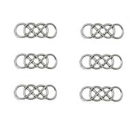 Alimitopia 50 pcs Lettre 8 Infinity Wish Symbole Connecteurs Charms Pendentifs, réglable, Corde Bracelet connecteur Link Apprêt Double Infinity(Antique Silver)