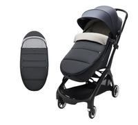 Alimos Chancelière pour landau - Chancelière confortable pour poussette et poussette - Chancelière chaude et douce doublée en polaire imperméable (noir)