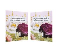 ALIN Mursal Tea (Sideritis scardica) with Bulgarian Rose - Duo-Pack (2 x 20 bags), Greek Mountain Tea Herbal Blend, 60g Total Weight, 40 individually wrapped filter bags