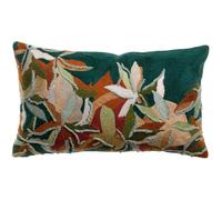 Alina Coussin Brodé Coloris Pétrole 30 x 50 cm