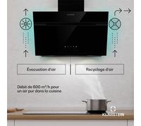 Alina Hotte aspirante | CEE A | Tactile | Eclairage LED | Air extrait / recyclé | 600 m³/h A