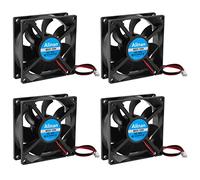 Alinan Lot de 4 ventilateurs 8025 12 V 80 x 80 x 25 mm à 2 broches sans balais CC pour imprimante 3D