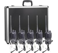 Alinco Team-Set DJ-PAX-4 + KEP-24-VK 150097 Talkie-walkie PMR jeu de 5