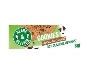 ALINE & OLIVIER - Cookies Bio Aux Pépites De Chocolat, Fondants Et Gourmands, Boîte 170g - Lot De 3