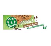 ALINE & OLIVIER - Cookies Bio Moelleux aux Pépites de Chocolat, Gourmandise Naturelle (Boîte 170g) - Le Lot De 3