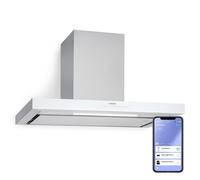 Alinea 90cm 555m³/h Hotte Murale Argent/Blanc