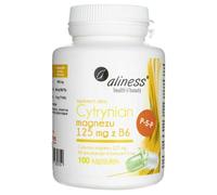 Aliness Citrate de magnésium 125 mg avec vitamine B6 (P-5-P), 100 capsules