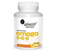 Aliness - Omega 3-6-9-270/225/50 mg - Fonctionnement correct du cœur et du cerveau - Complément alimentaire - 1 capsule, deux fois par jour - 90 gélules