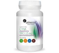 ALINESS Organic Zinc Trio 15 mg (immunité) 100 comprimés cheveux ongles