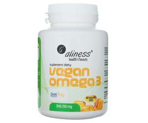 Aliness Vegan Omega 3 DHA 250 mg - 60 Veg Capsules