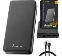 Alink Epb-078 Powerbank 10000 Mah 5v, Power Bank, Batterie Lithium-Polymère, Batterie Externe De Téléphone Portable, Taille Compacte, Batterie Externe Usb C, Micro-Usb, Noir