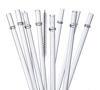 ALINK Lot de 10 pailles transparentes en plastique rigide Tritan de 26,7 cm, longues pailles de rechange réutilisables pour bocaux Stanley, YETI, Starbucks, Mason Jar de 473,6 g, 590 ml, 850,5 g, avec