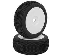 Alinory Pneu de Roue de Voiture Anti-Usure RC, Pneu de Voiture RC antidérapant, Camion RC de moyeu de Roue Hexagonal Portable 2pcs 17mm pour 1/8 RC Buggy RC Voiture modèle Tout-Terrain(White)