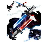 ALINUOYQ 1 Paire d'épée à Lame étincelante avec flashs, épée Lumineuse avec Perles LED Bicolores, épée à poignée torsadée réversible 2 en 1, Ensemble de Sabre Rechargeable pour Cosplay