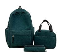 ALINUOYQ Ensemble de Sac à Dos à Pois et Pliant en Trois Pièces, Sac Étudiant Mignon avec Lunchbox et Trousse, Sac À Dos Imprimé pour Shopping, Rendez-vous, Trajets Quotidiens