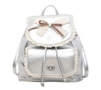 ALINUOYQ Mini sac à dos pour filles, sac à dos avec nœud et bretelles renforcées, sac à dos pour enfant avec double système d'ouverture pour shopping, rencontres, déplacements et voyages