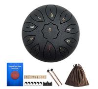 ALINUOYQ Tambour à langue en acier 15 cm, design panda, C majeur, avec baguettes, protection doigts, autocollant, sac, étui, instrument de musique pour apprendre