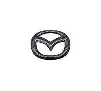 ALINZO Autocollant Couverture Volant de Voiture, Autocollant Garniture Cadre Logo D'emblème, Accessoires Intérieurs de Modification Style, pour Mazda 3 6 CX-3 CX-5 CX-9,Carbon Fiber
