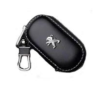ALINZO Cuir, Étuis à Clés de Voiture, Porte-clés Télécommande, Porte-clés, Accessoires de Décoration, pour Peugeot 3008 2008 208 108 4008 301 508 408 5008 207 107 4007,Bla-CK