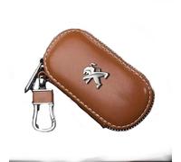 ALINZO Cuir, Étuis à Clés de Voiture, Porte-clés Télécommande, Porte-clés, Accessoires de Décoration, pour Peugeot 3008 2008 208 108 4008 301 508 408 5008 207 107 4007,Brown