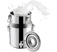 aliooila Bidon De Lait Inox 5L Seau Alimentaire Avec Couvercle De Transport Lait Ferme Baratte,Capacity1-14L