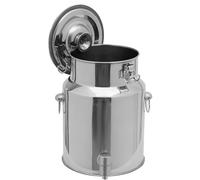 aliooila Bidon INOX avec Robinet 2.5-40L Pot a Lait INOX Couvercle pour Le Riz, La Farine, Les Céréales(Capacity,9L)