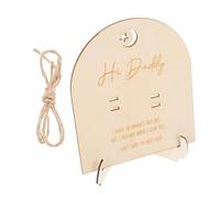 Alipis 1 Ensemble De Bâtonnets De Signe Commémoratif Idées De Révélation De Bébé Pour Mari Tableau Souvenir De Avec Support Tableau De Support De Tableau De En Bois Beige
