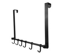 Alipis 1 Ensemble Patère Derrière La Porte Crochets Pour Porte Crochet De Suspension De Porte -dessus Du Support De Crochet De Porte Cintre De Porte Manteau Alliage D'aluminium Noir