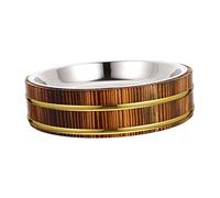 Alipis 1 Ensemble Seau De Mélange De Riz Cuve De Mélange De Riz à Sushi Récipient De Riz Conteneurs Portion Bol De Refroidissement De Riz à Sushi Bol En Bois Acier Inoxydable Brun